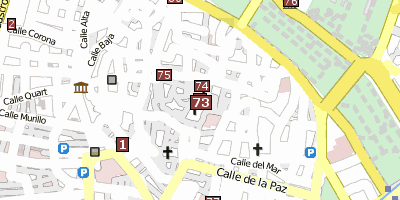 Kathedrale von Valencia Stadtplan